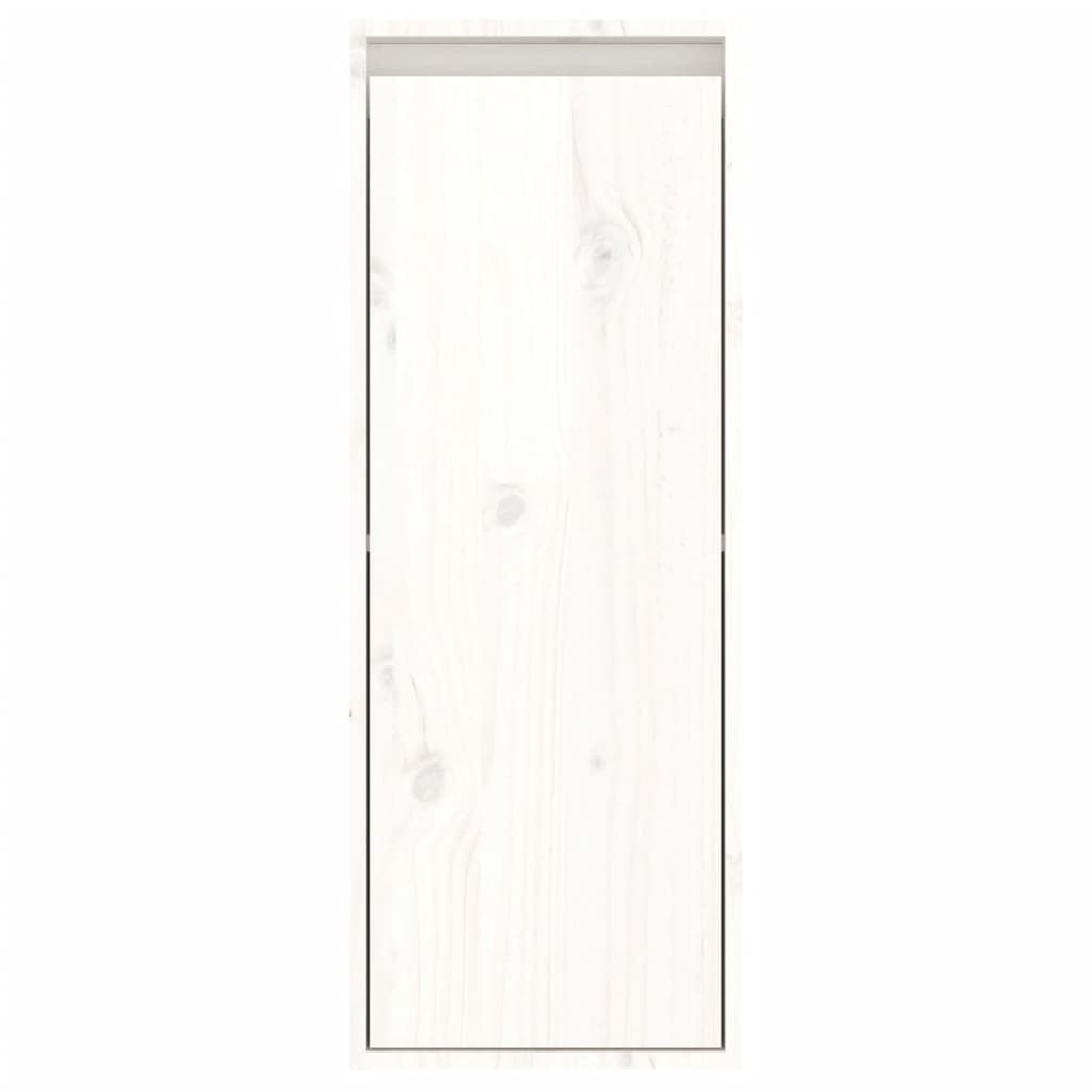 Wandschrank Weiß 30x30x80 cm Massivholz Kiefer