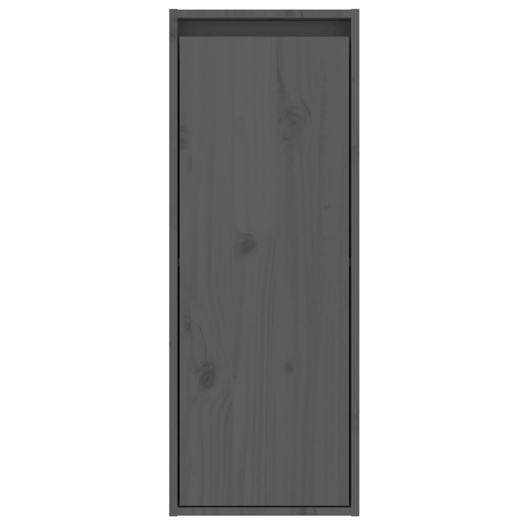 Wandschrank Grau 30x30x80 cm Massivholz Kiefer