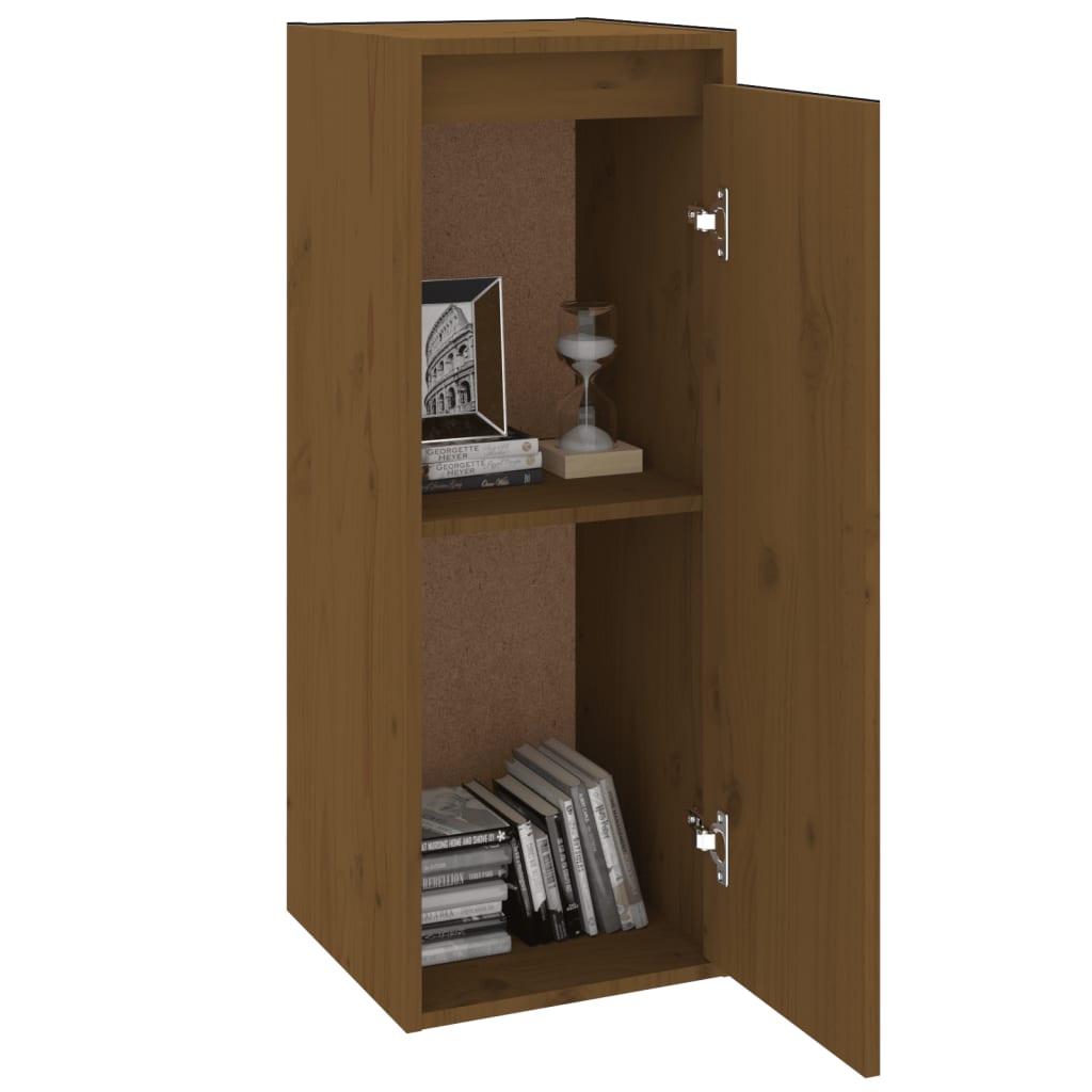 Wandschrank Honigbraun 30x30x80 cm Massivholz Kiefer