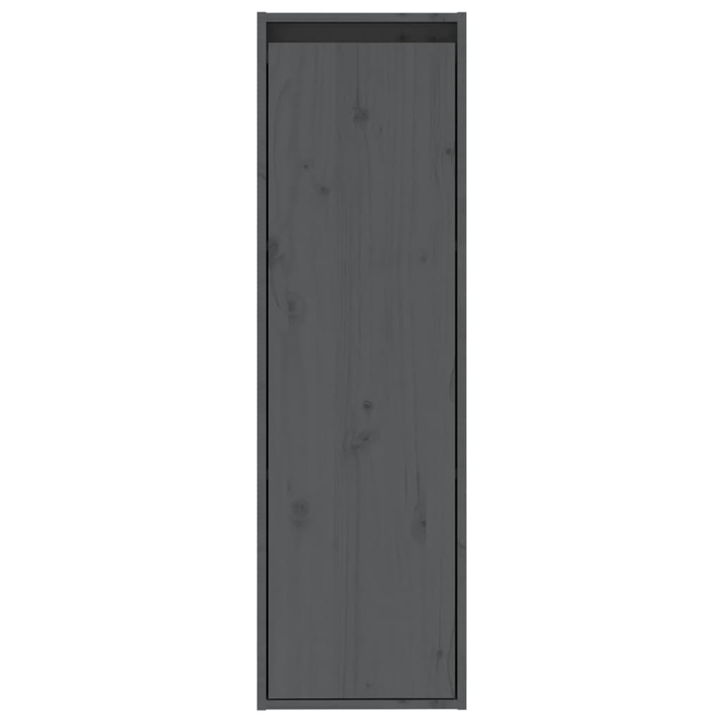 Wandschrank Grau 30x30x100 cm Massivholz Kiefer