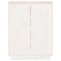 Thumbnail for Schuhschrank Weiß 60x35x80 cm Massivholz Kiefer