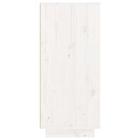 Thumbnail for Schuhschrank Weiß 60x35x80 cm Massivholz Kiefer