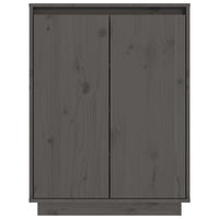Thumbnail for Schuhschrank Grau 60x35x80 cm Massivholz Kiefer