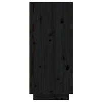 Thumbnail for Schuhschrank Schwarz 60x35x80 cm Massivholz Kiefer