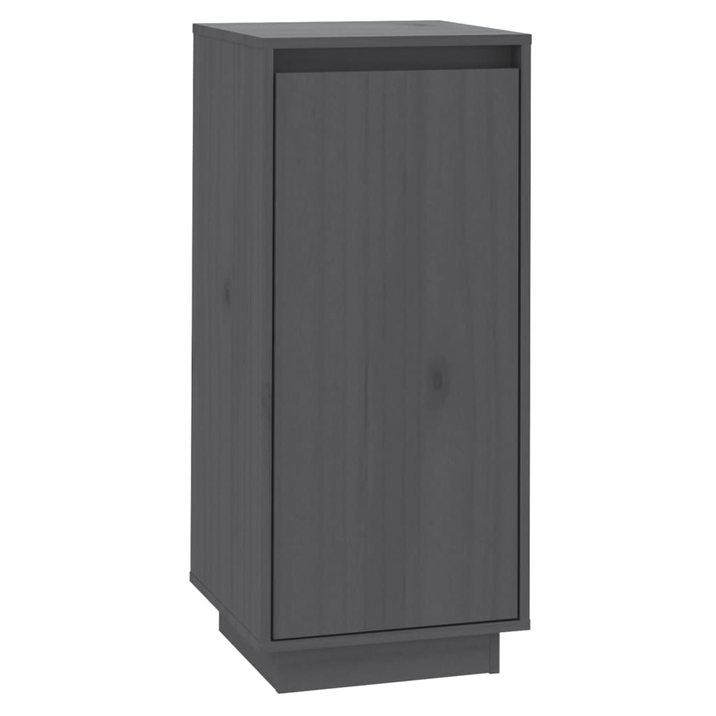 Schuhschrank Grau 35x35x80 cm Massivholz Kiefer