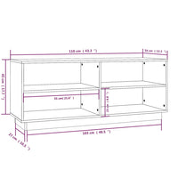 Thumbnail for Schuhregal Grau 110x34x45 cm Massivholz Kiefer