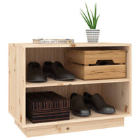 Thumbnail for Schuhregal 60x34x45 cm Massivholz Kiefer