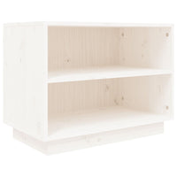 Thumbnail for Schuhschrank Weiß 60x34x45 cm Massivholz Kiefer
