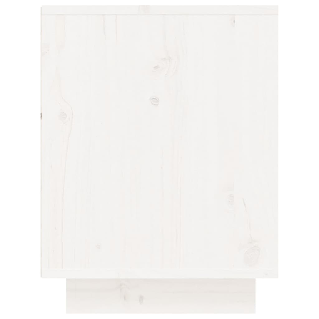 Schuhschrank Weiß 60x34x45 cm Massivholz Kiefer