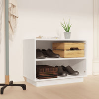 Thumbnail for Schuhschrank Weiß 60x34x45 cm Massivholz Kiefer