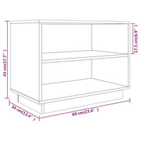 Thumbnail for Schuhschrank Grau 60x34x45 cm Massivholz Kiefer