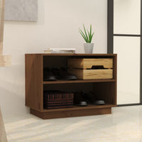 Thumbnail for Schuhschrank Honigbraun 60x34x45 cm Massivholz Kiefer