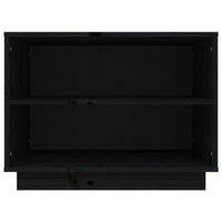Thumbnail for Schuhschrank Schwarz 60x34x45 cm Massivholz Kiefer