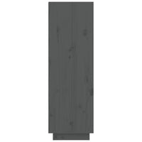 Thumbnail for Schuhregal Grau 60x34x105 cm Massivholz Kiefer