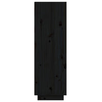 Thumbnail for Schuhregal Schwarz 60x34x105 cm Massivholz Kiefer