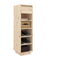 Thumbnail for Schuhregal 34x30x105 cm Massivholz Kiefer