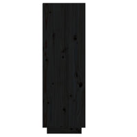 Thumbnail for Schuhregal Schwarz 34x30x105 cm Massivholz Kiefer
