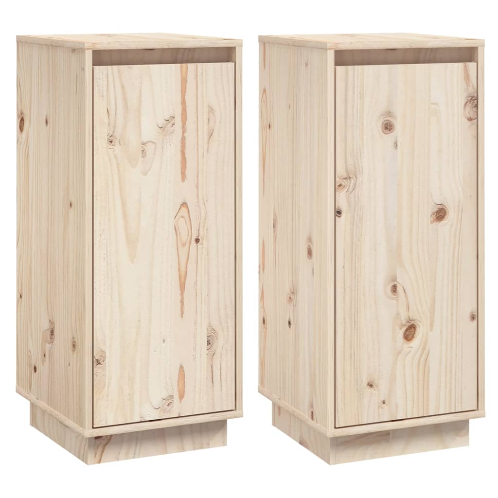 Sideboards 2 Stk. 31,5x34x75 cm Massivholz Kiefer