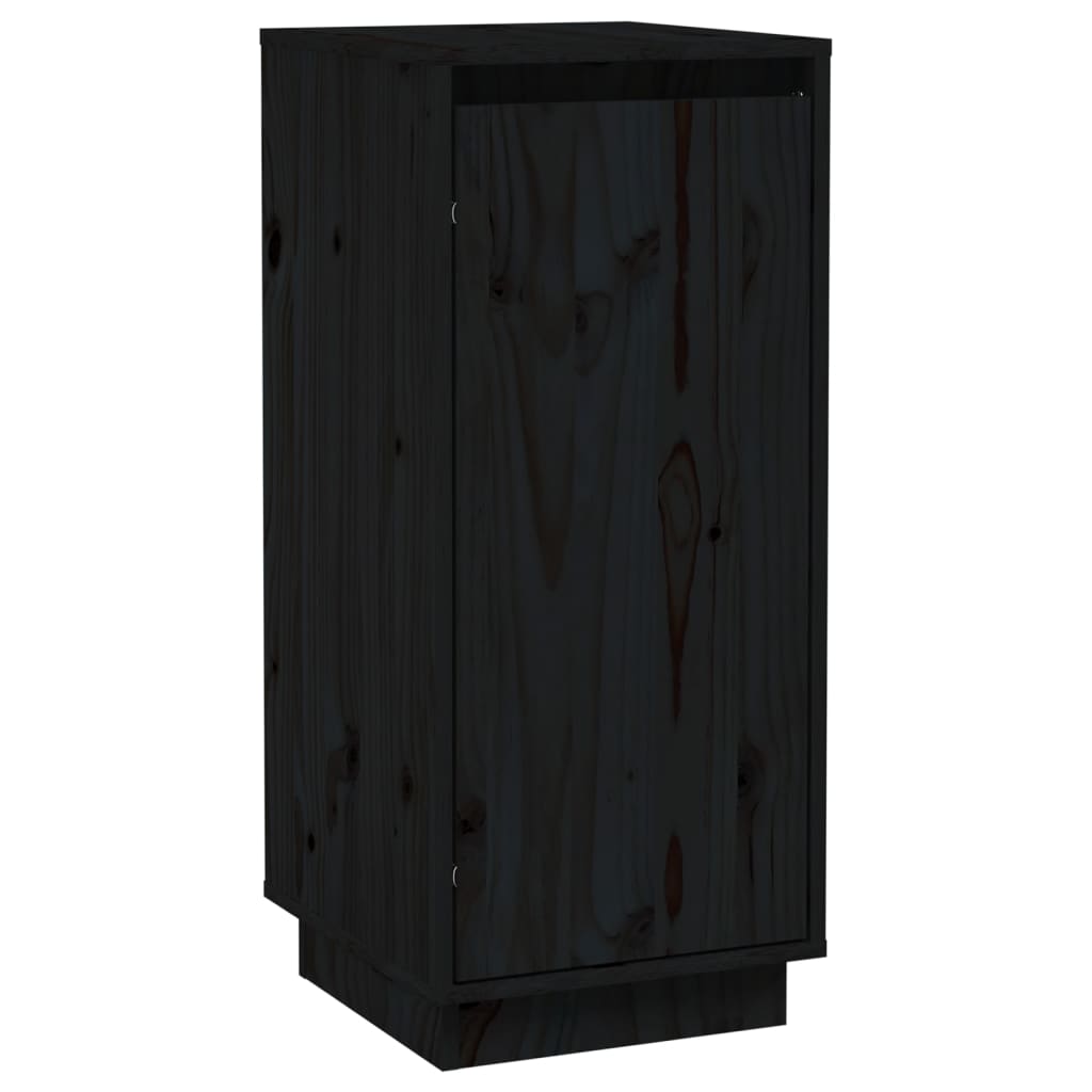 Sideboard Schwarz 31,5x34x75 cm Massivholz Kiefer
