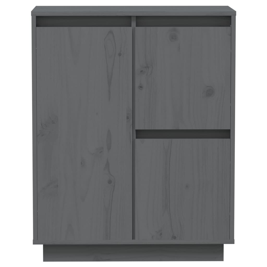 Sideboard Grau 60x34x75 cm Massivholz Kiefer