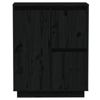 Thumbnail for Sideboard Schwarz 60x34x75 cm Massivholz Kiefer