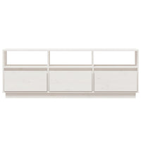 Thumbnail for TV-Schrank Weiß 140x37x50 cm Massivholz Kiefer