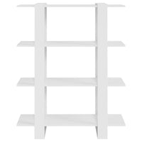 Thumbnail for Bücherregal/Raumteiler Hochglanz-Weiß 100x30x123,5 cm