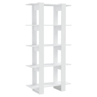 Thumbnail for Bücherregal/Raumteiler Weiß 80x30x160 cm Holzwerkstoff