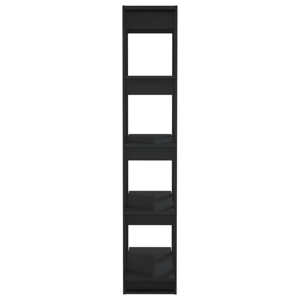 Bücherregal/Raumteiler Schwarz 80x30x160 cm Spanplatte