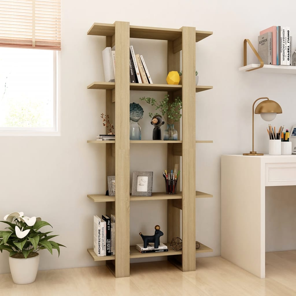 Bücherregal/Raumteiler Sonoma-Eiche 80x30x160 cm Spanplatte