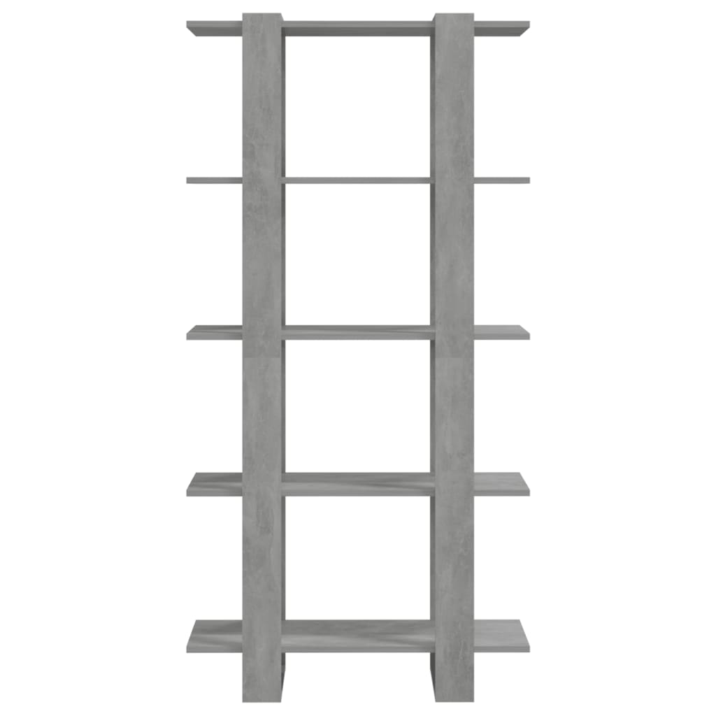 Bücherregal/Raumteiler Betongrau 80x30x160 cm Spanplatte