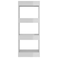 Thumbnail for Bücherregal/Raumteiler Hochglanz-Weiß 40x30x103 cm Spanplatte