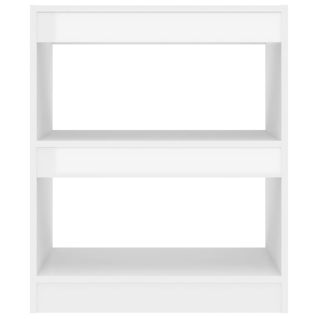 Bücherregal/Raumteiler Hochglanz-Weiß 60x30x72 cm