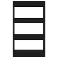 Thumbnail for Bücherregal/Raumteiler Schwarz 60x30x103 cm Spanplatte