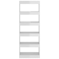 Thumbnail for Bücherregal/Raumteiler Hochglanz-Weiß 60x30x166 cm Spanplatte