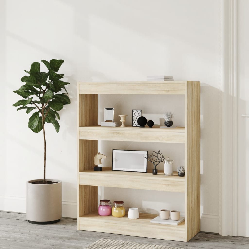 Bücherregal/Raumteiler Sonoma-Eiche 80x30x103 cm Holzwerkstoff
