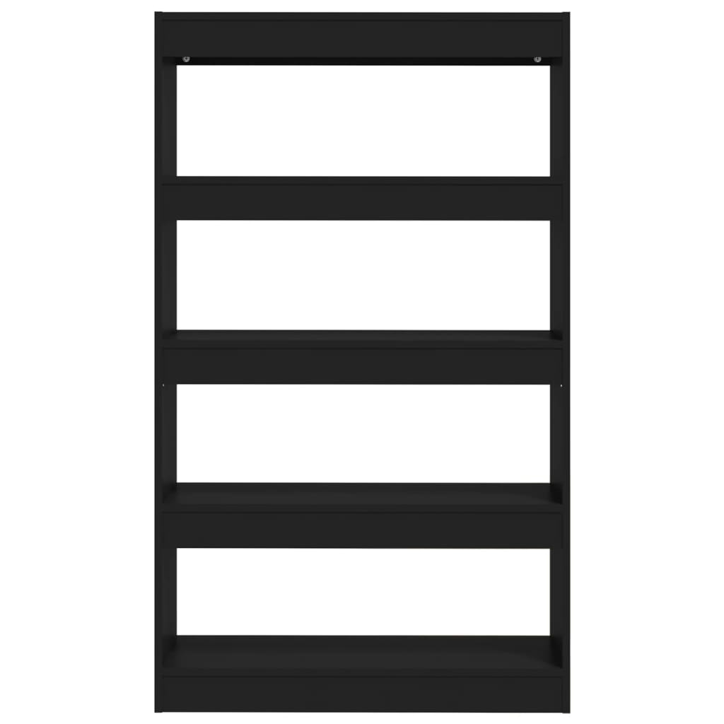 Bücherregal/Raumteiler Schwarz 80x30x135 cm Spanplatte