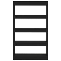 Thumbnail for Bücherregal/Raumteiler Schwarz 80x30x135 cm Spanplatte