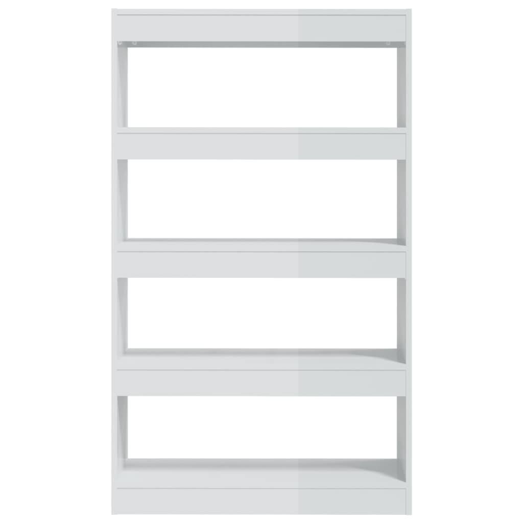 Bücherregal/Raumteiler Hochglanz-Weiß 80x30x135 cm Spanplatte