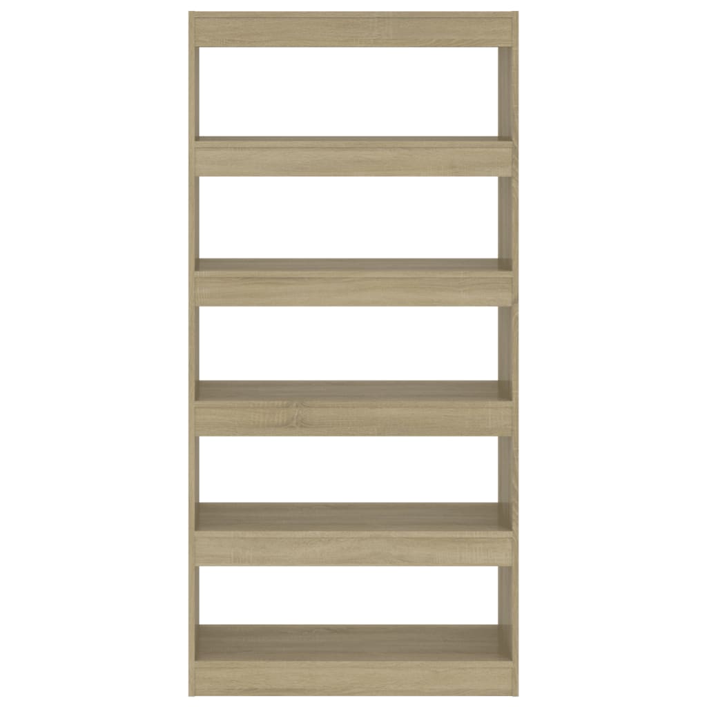 Bücherregal/Raumteiler Sonoma-Eiche 80x30x166 cm Spanplatte