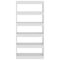 Thumbnail for Bücherregal/Raumteiler Hochglanz-Weiß 80x30x166 cm Spanplatte