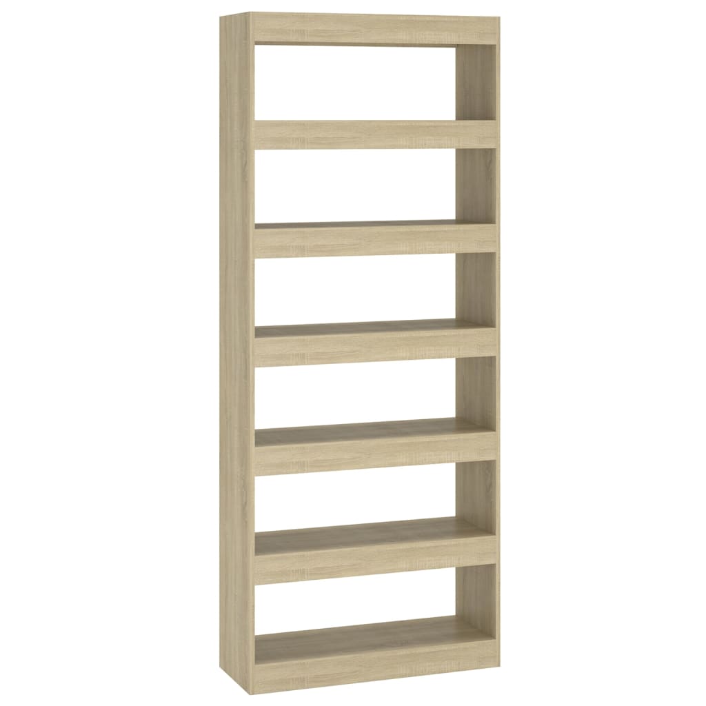 Bücherregal/Raumteiler Sonoma-Eiche 80x30x198 cm Spanplatte