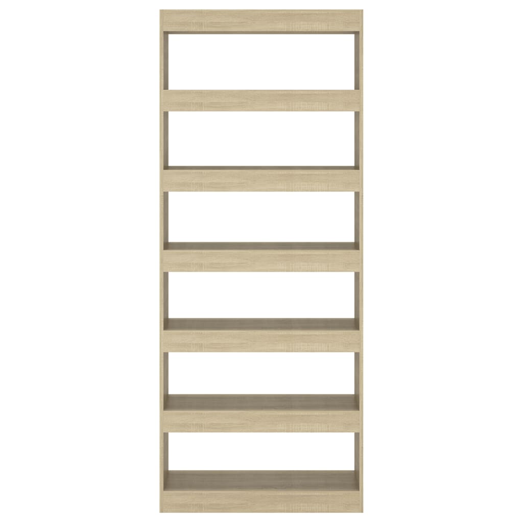 Bücherregal/Raumteiler Sonoma-Eiche 80x30x198 cm Spanplatte