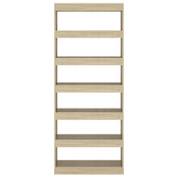 Thumbnail for Bücherregal/Raumteiler Sonoma-Eiche 80x30x198 cm Spanplatte