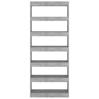 Thumbnail for Bücherregal/Raumteiler Betongrau 80x30x198 cm Spanplatte
