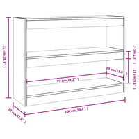 Thumbnail for Bücherregal/Raumteiler Betongrau 100x30x72 cm