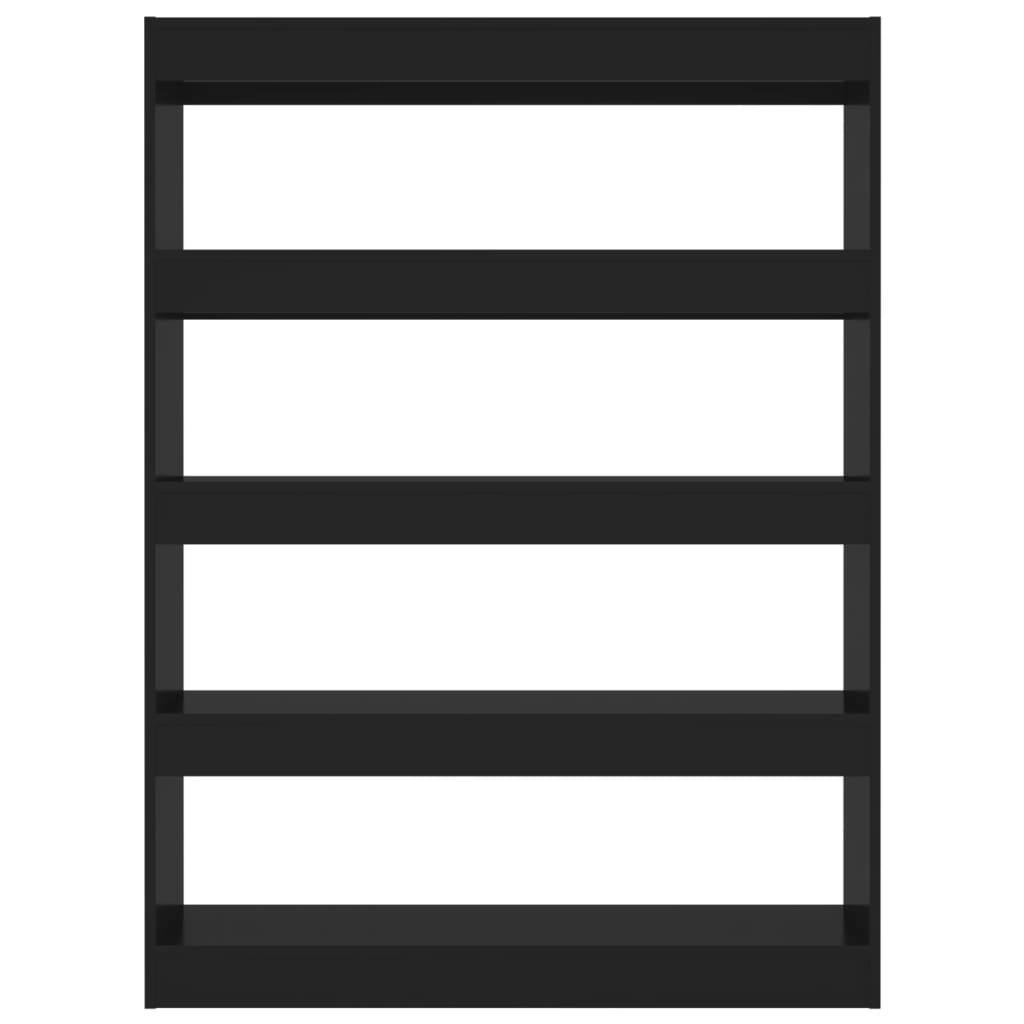 Bücherregal/Raumteiler Schwarz 100x30x135 cm