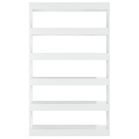 Thumbnail for Bücherregal/Raumteiler Hochglanz-Weiß 100x30x166 cm