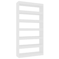 Thumbnail for Bücherregal/Raumteiler Weiß 100×30×198 cm Holzwerkstoff