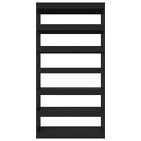 Thumbnail for Bücherregal/Raumteiler Schwarz 100×30×198 cm Holzwerkstoff